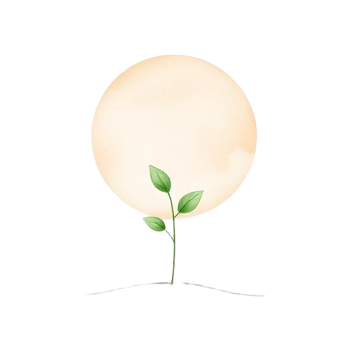 Ilustração delicada de broto verde